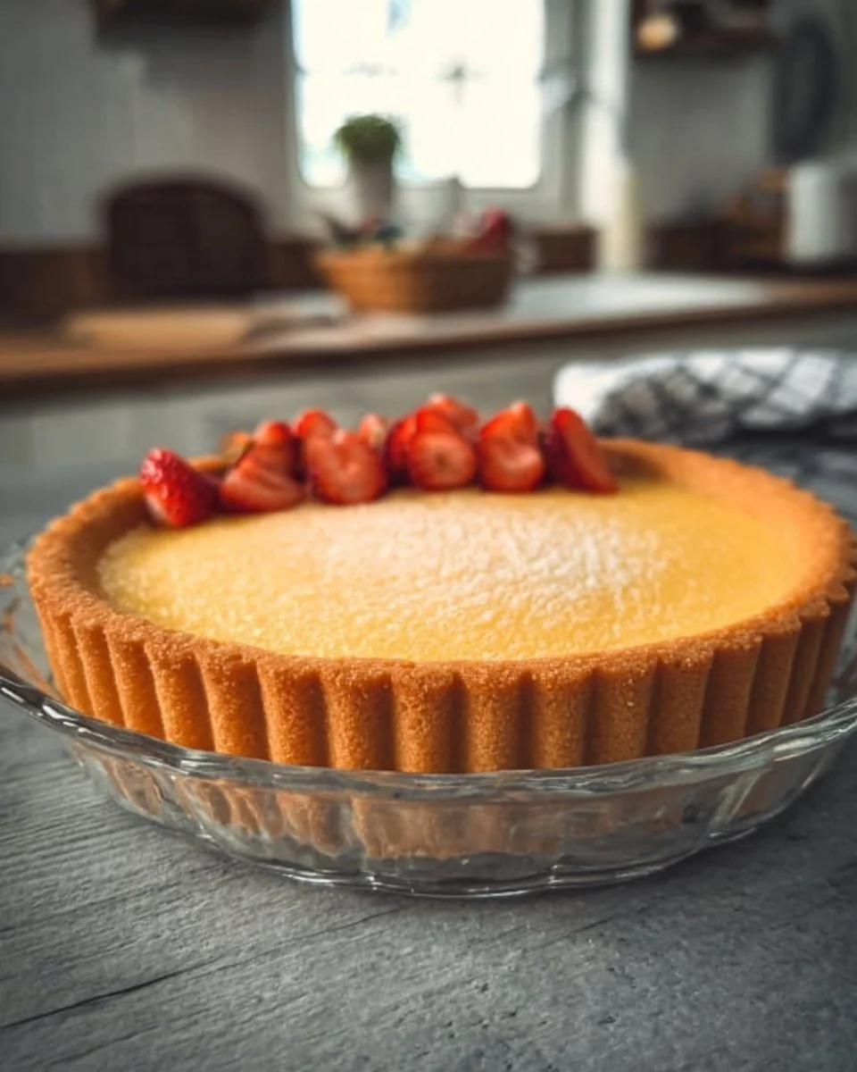 Tarte génoise aux fraises