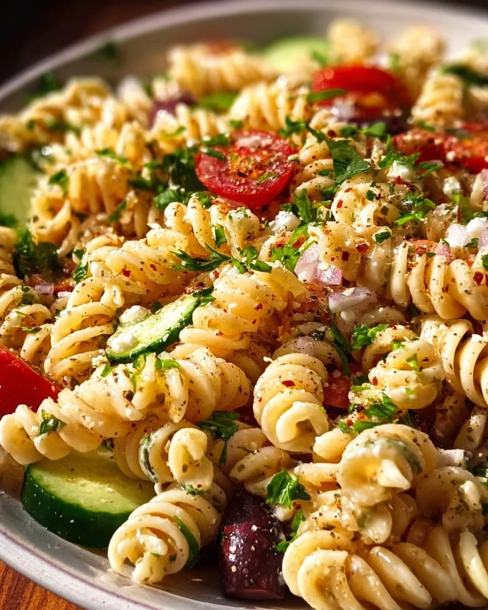 The best pasta salad with Italian dressing