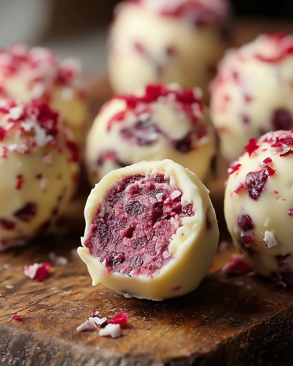 Truffes Framboise Chocolat Blanc