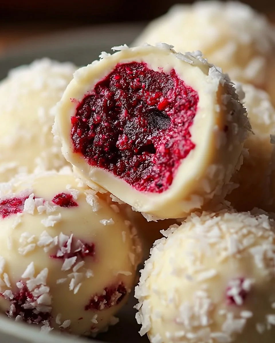 Truffes Framboise Chocolat Blanc