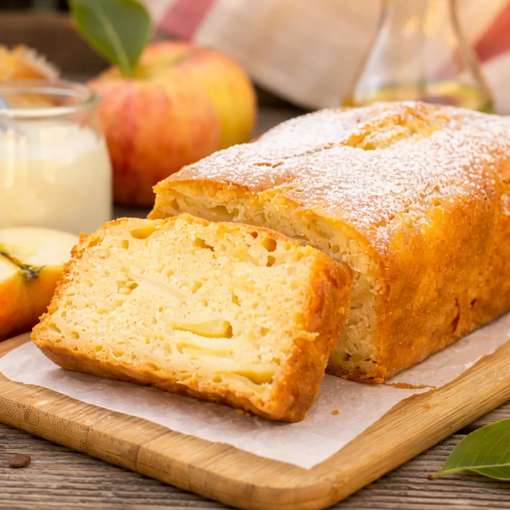 Gâteau moelleux aux pommes, une recette de grand-mère traditionnelle et délicieuse.