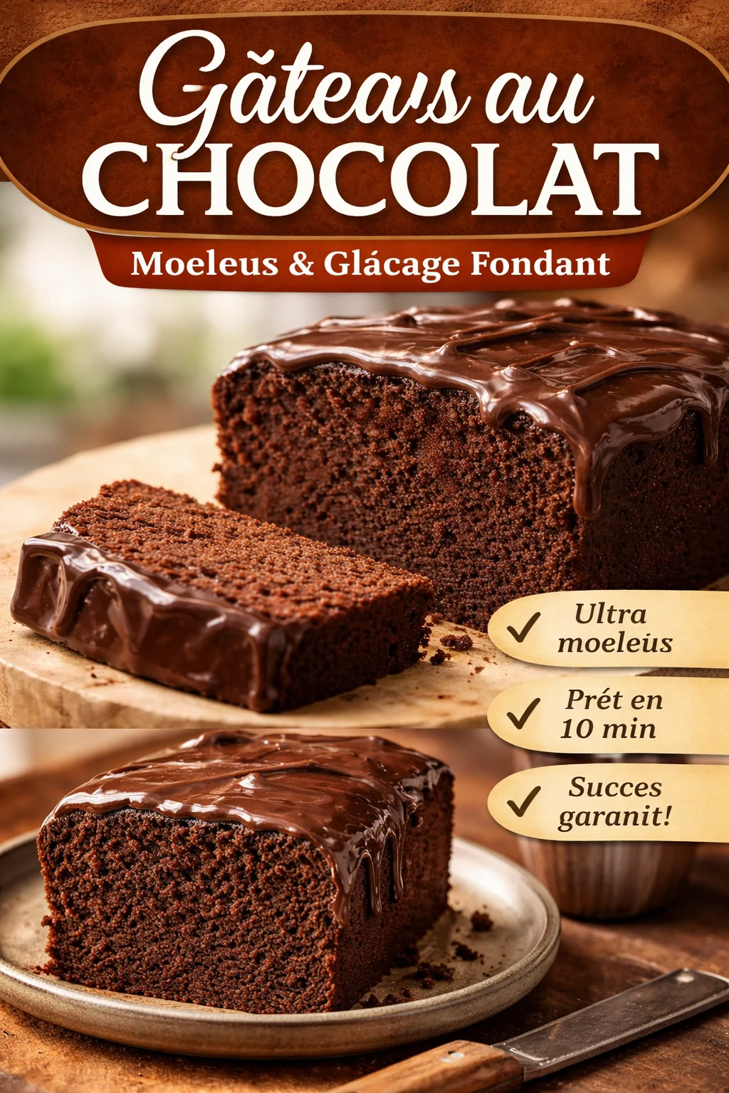 Gâteau facile au chocolat: un délice en un clin d'œil !