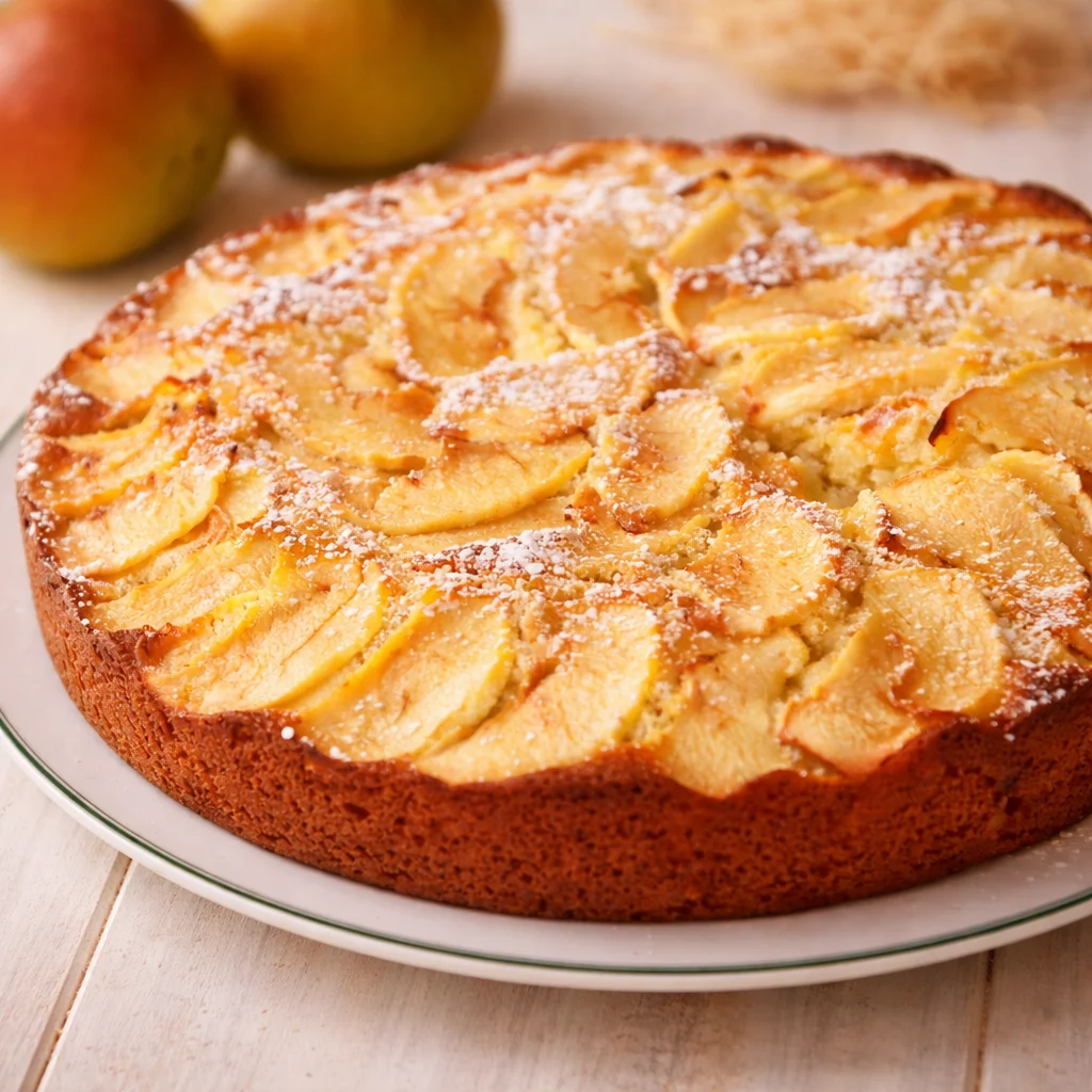 Gâteau aux pommes moelleux et fondant pour un dessert savoureux