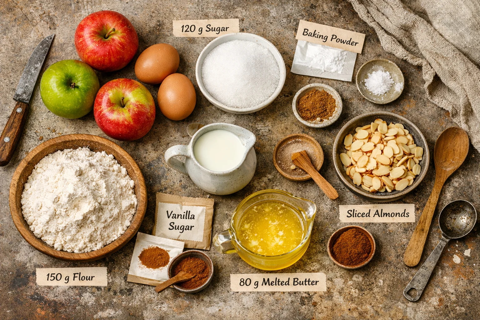 recette g&acirc;teau aux pommes