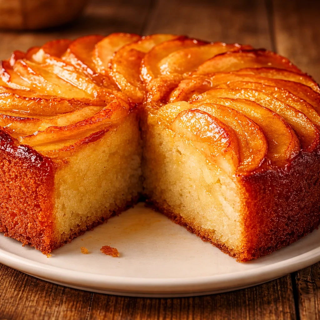 Gâteau aux pommes moelleux et fondant, parfait pour un dessert réconfortant