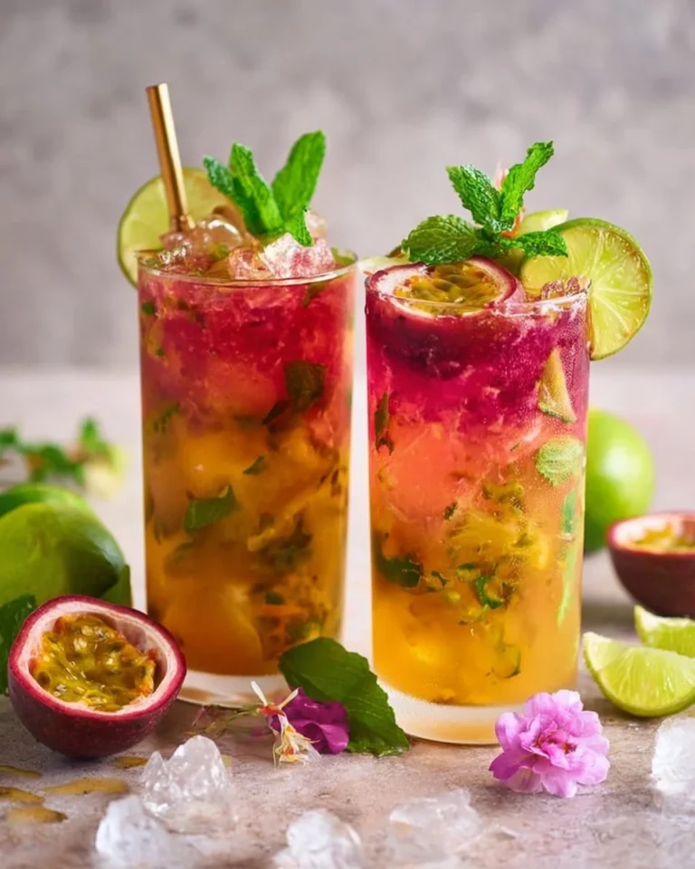 Recette de mocktail d'été avec fruits frais et ingrédients délicieux.