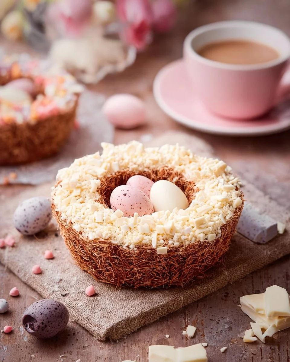 Nids de Pâques au Chocolat Blanc