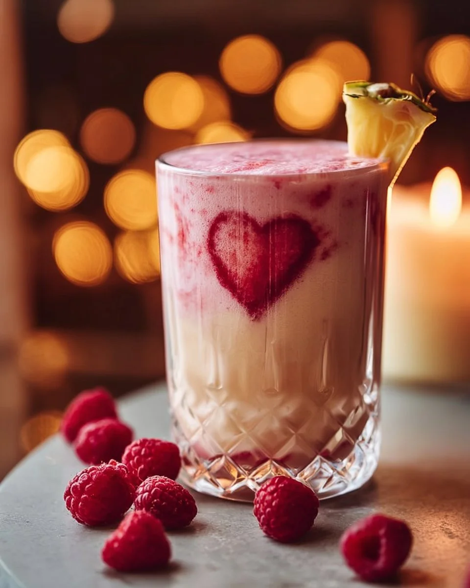 Piña Colada with Raspberries