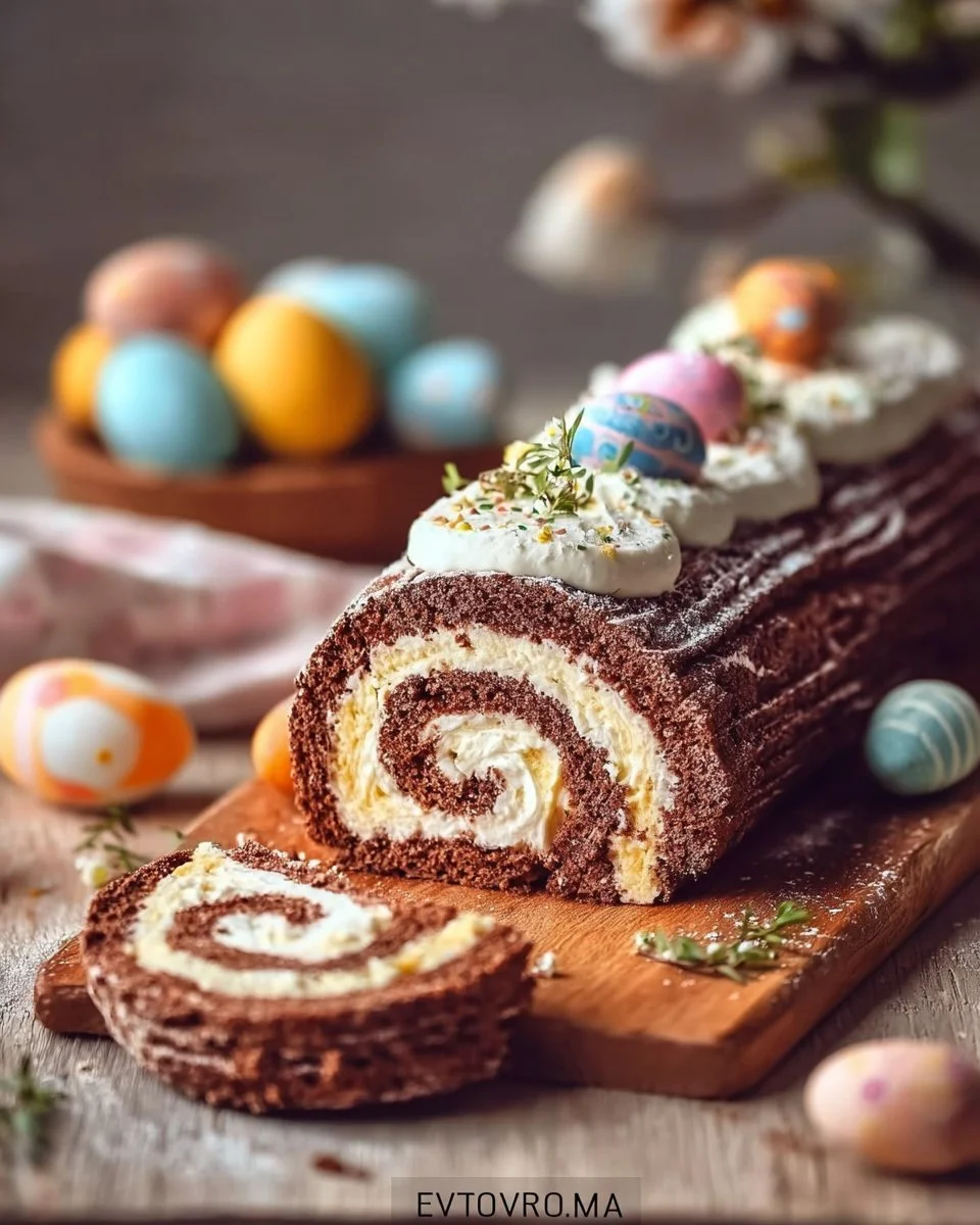 Rouleau de gâteau de Pâques