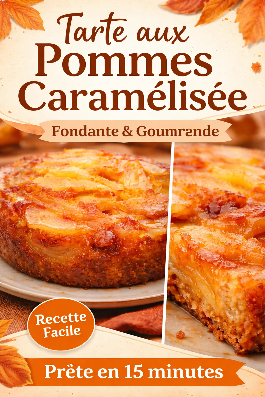 recette g&acirc;teau aux pommes caram&eacute;lis&eacute;es