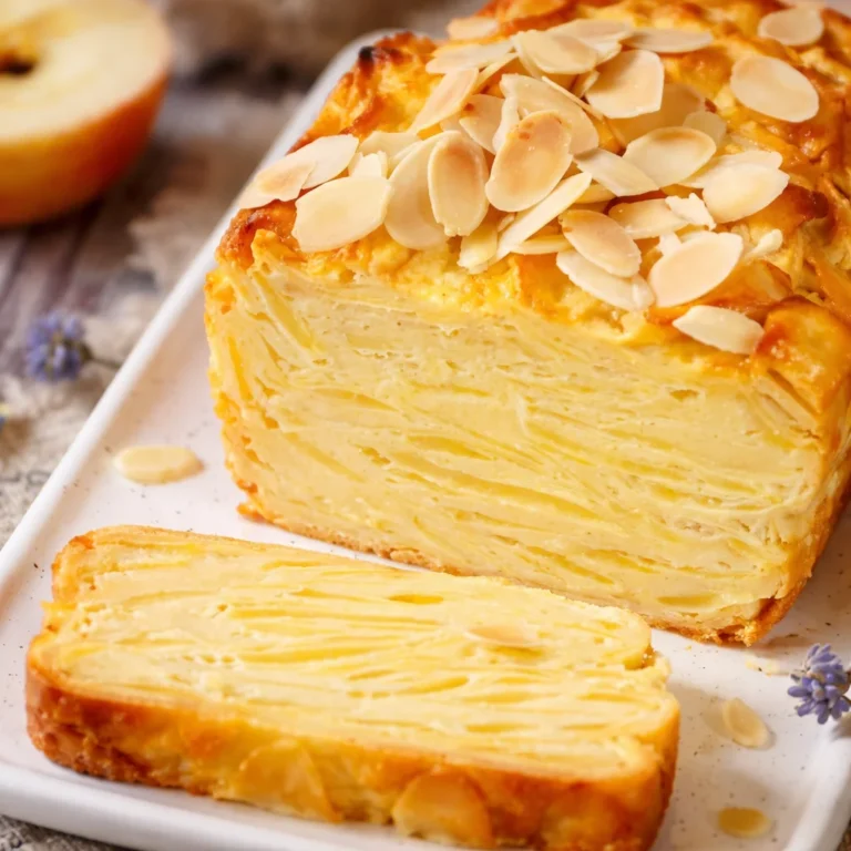 Recette du gâteau invisible aux pommes de Cyril Lignac, léger et savoureux.