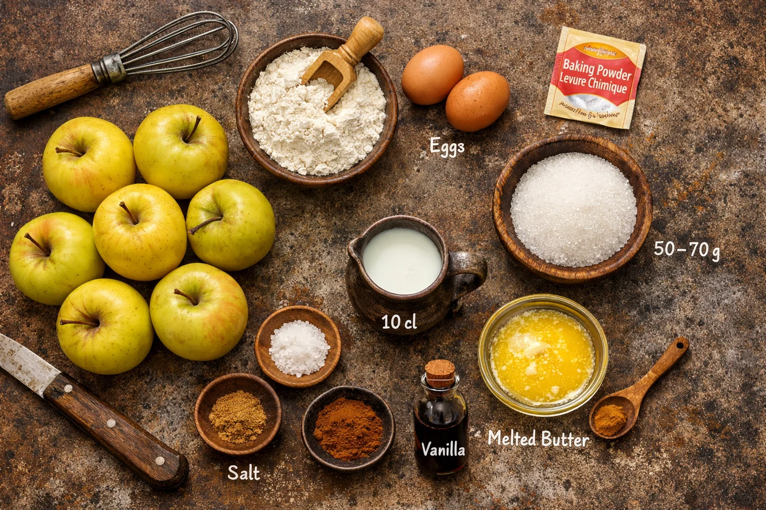 recette g&acirc;teau invisible aux pommes cyril lignac