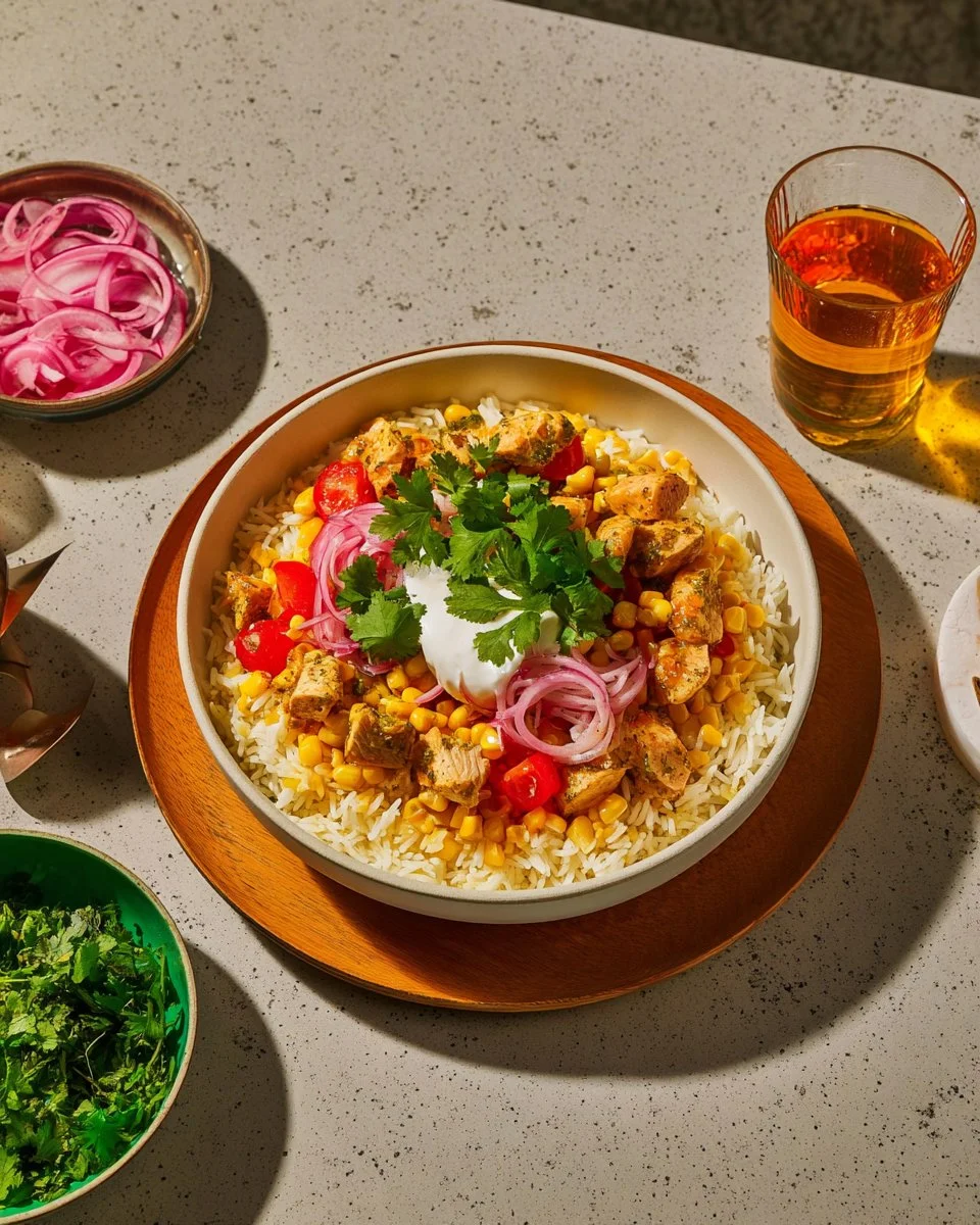 Bowl de Burrito de Cowgirl au poulet, un plat délicieux et coloré