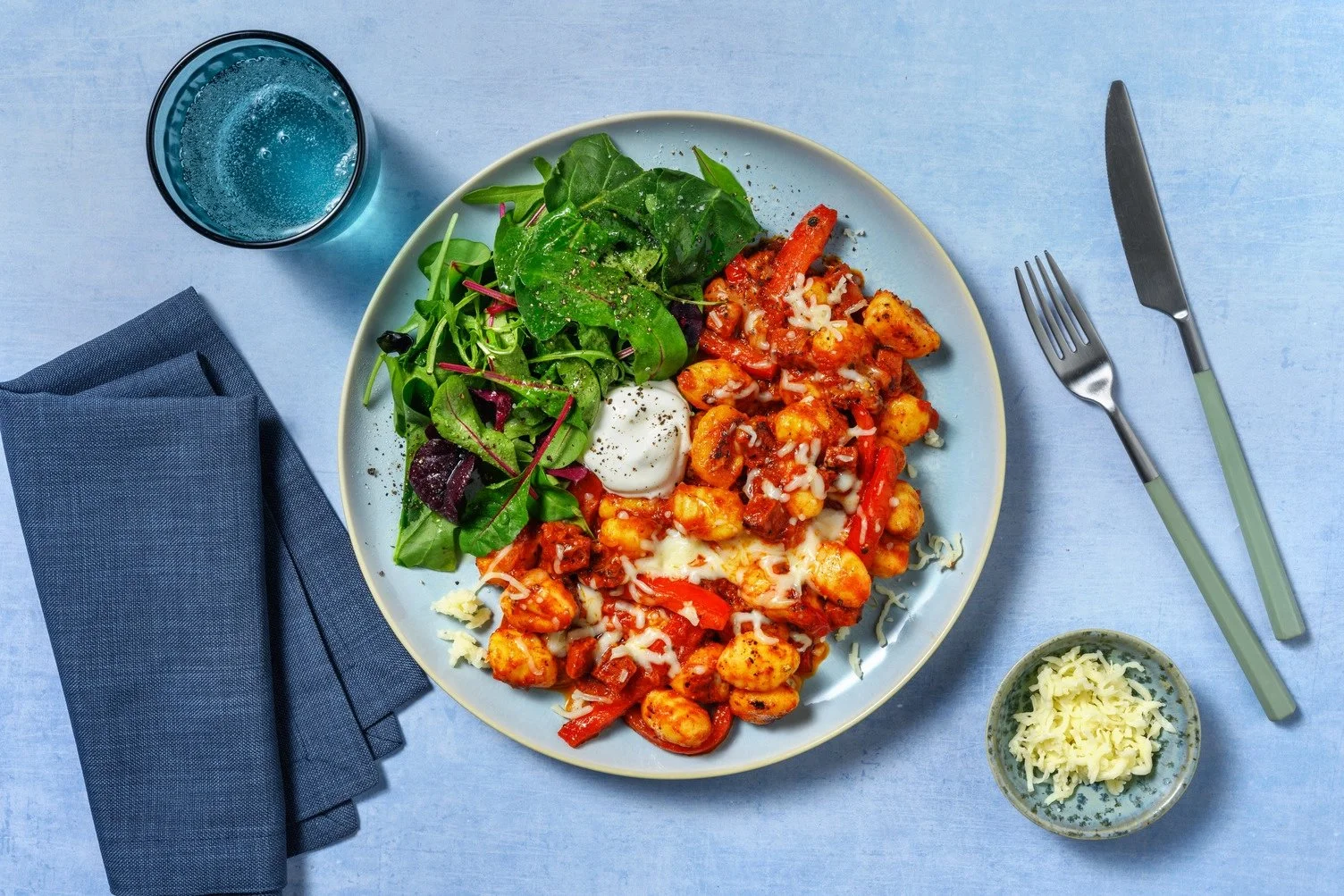 Hot Gnocchi with Chorizo and Mexican Spices