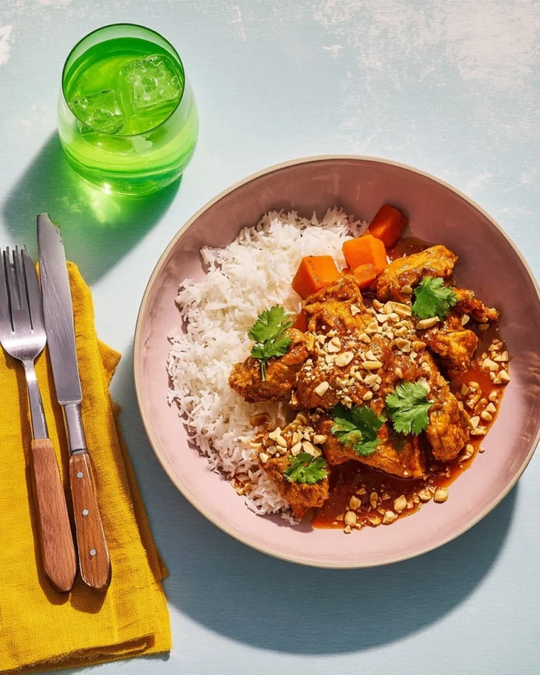 Plat de Mafé Végétarien garni de légumes colorés et sauce onctueuse