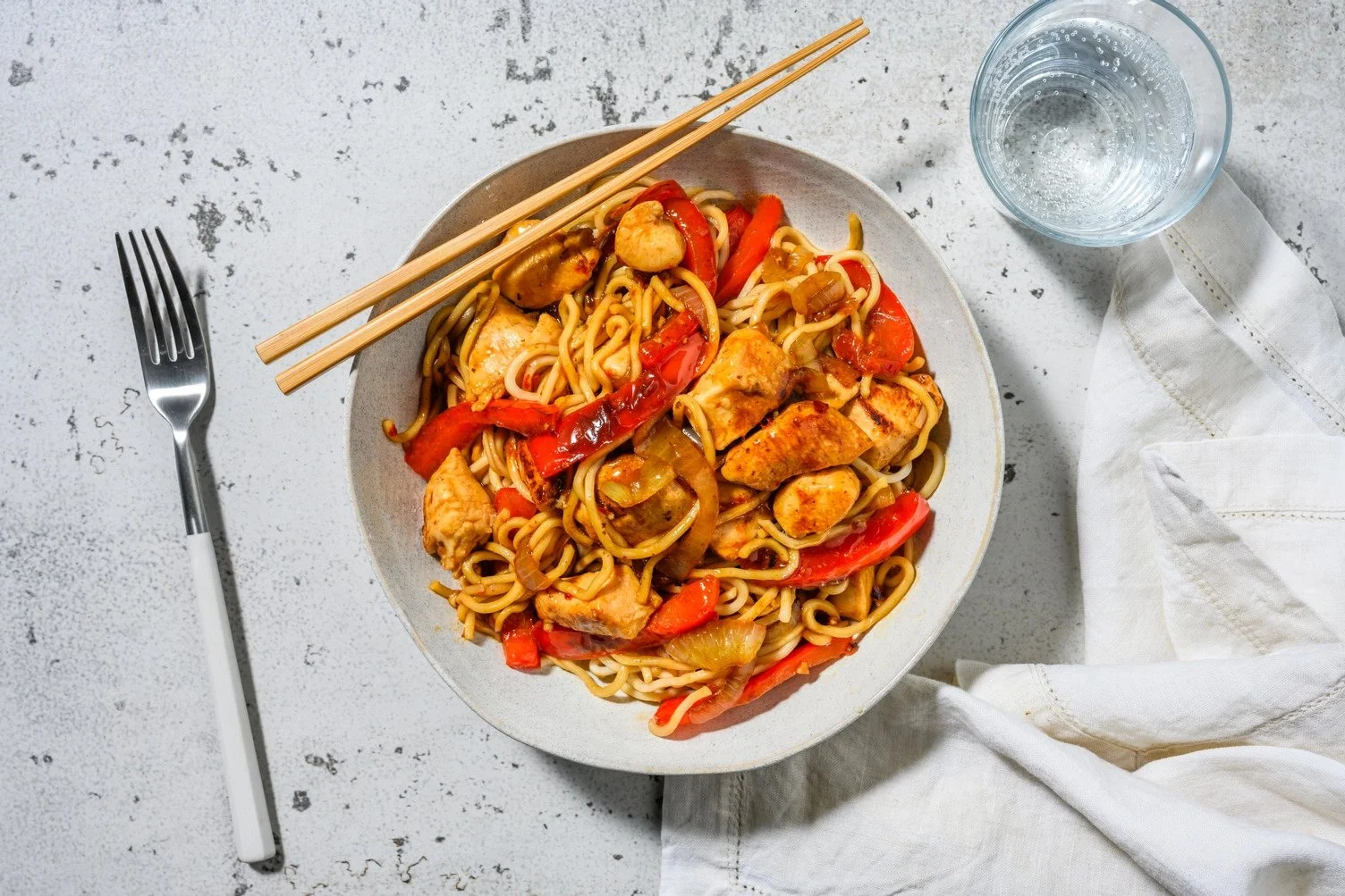 Nouilles Soba au poulet avec sauce Bulgogi