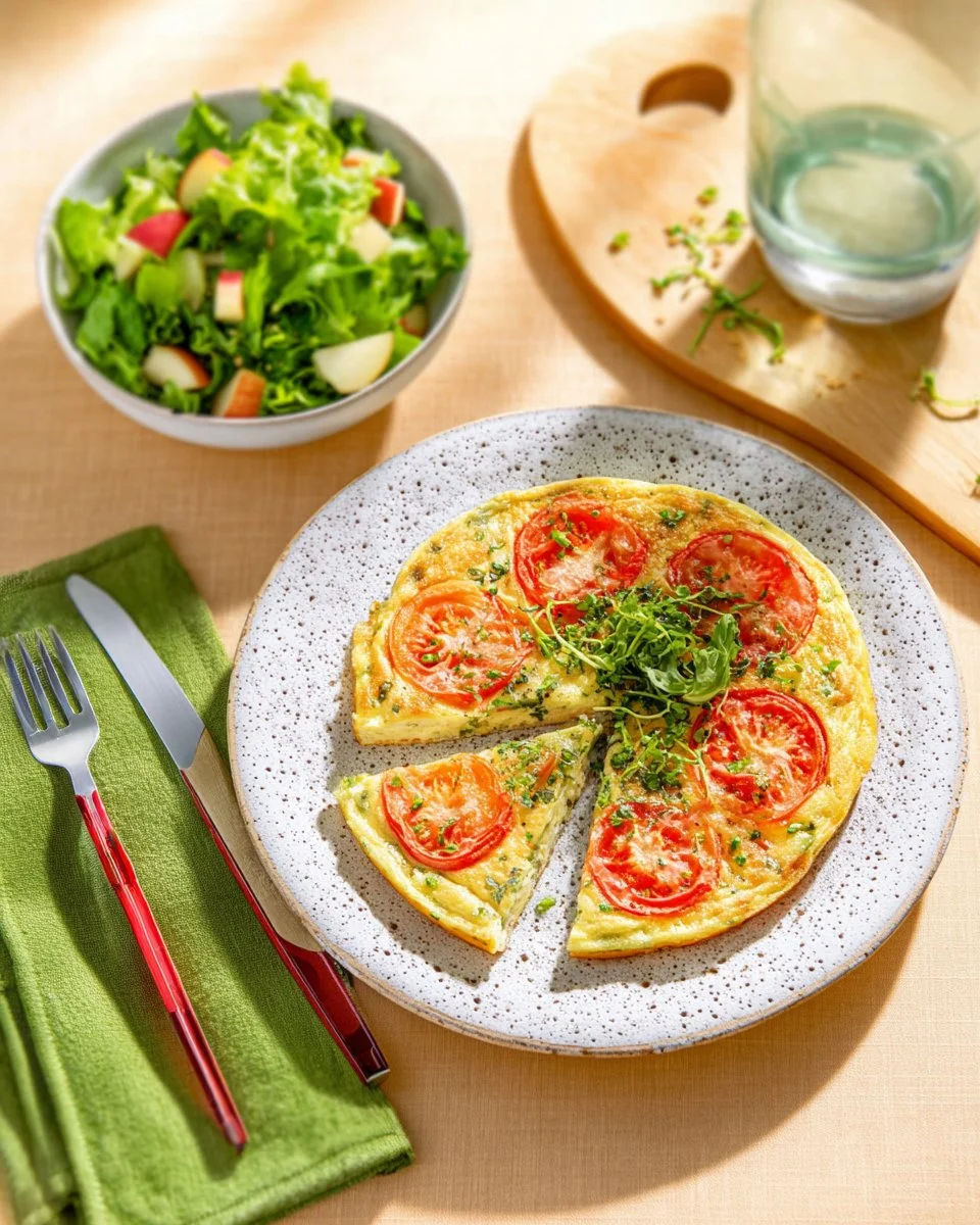 Tarte fine au thon, tomates et crème de basilic