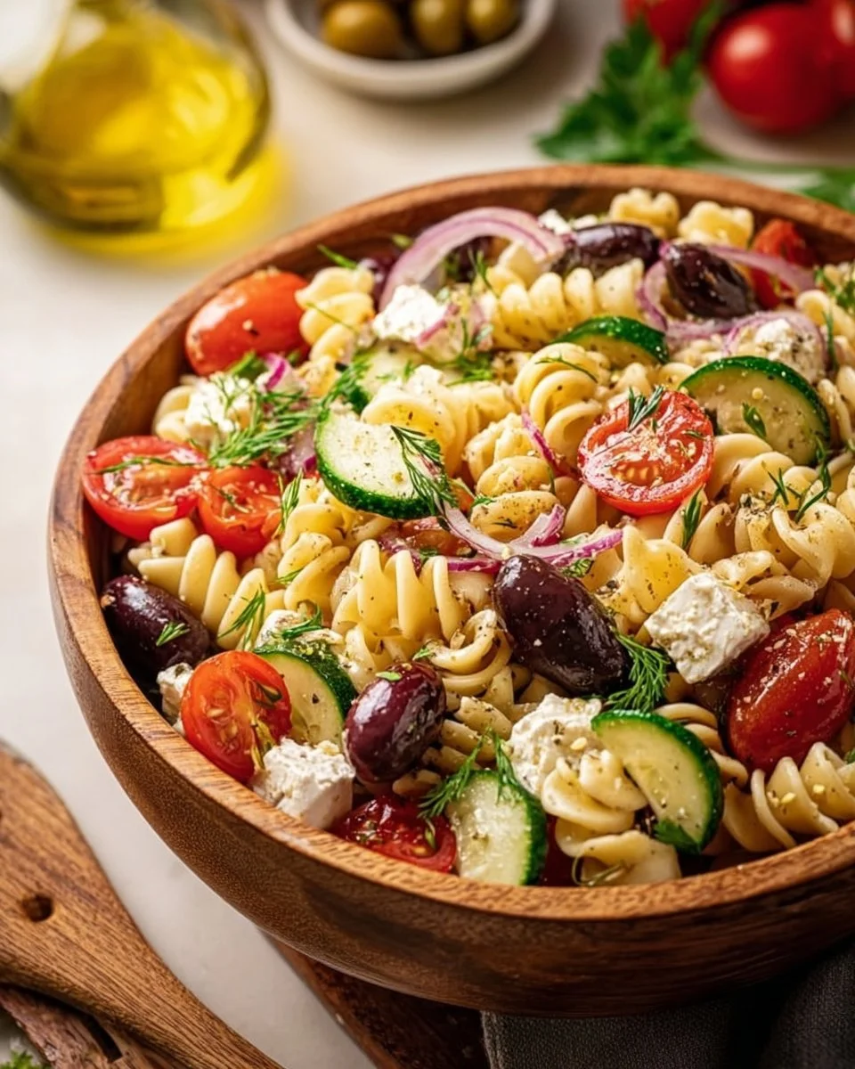 Salade de pâtes à la grecque