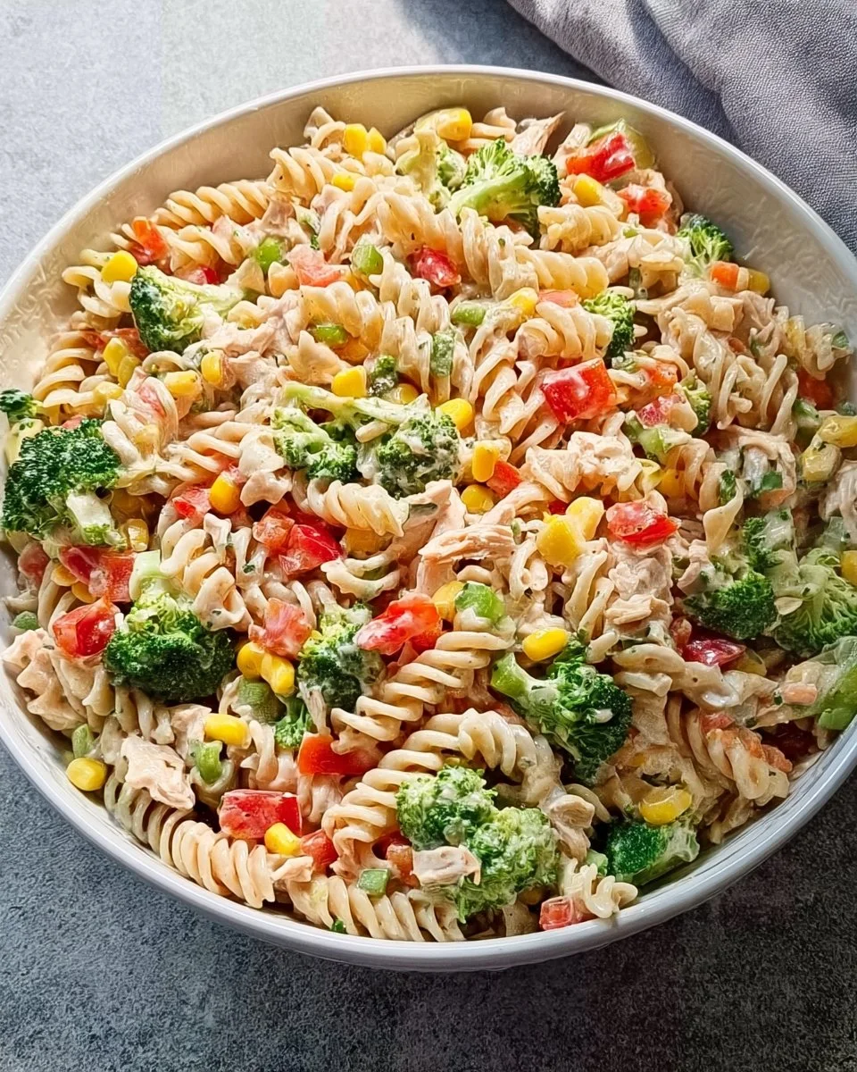 Salade de pâtes au poulet à la ranch