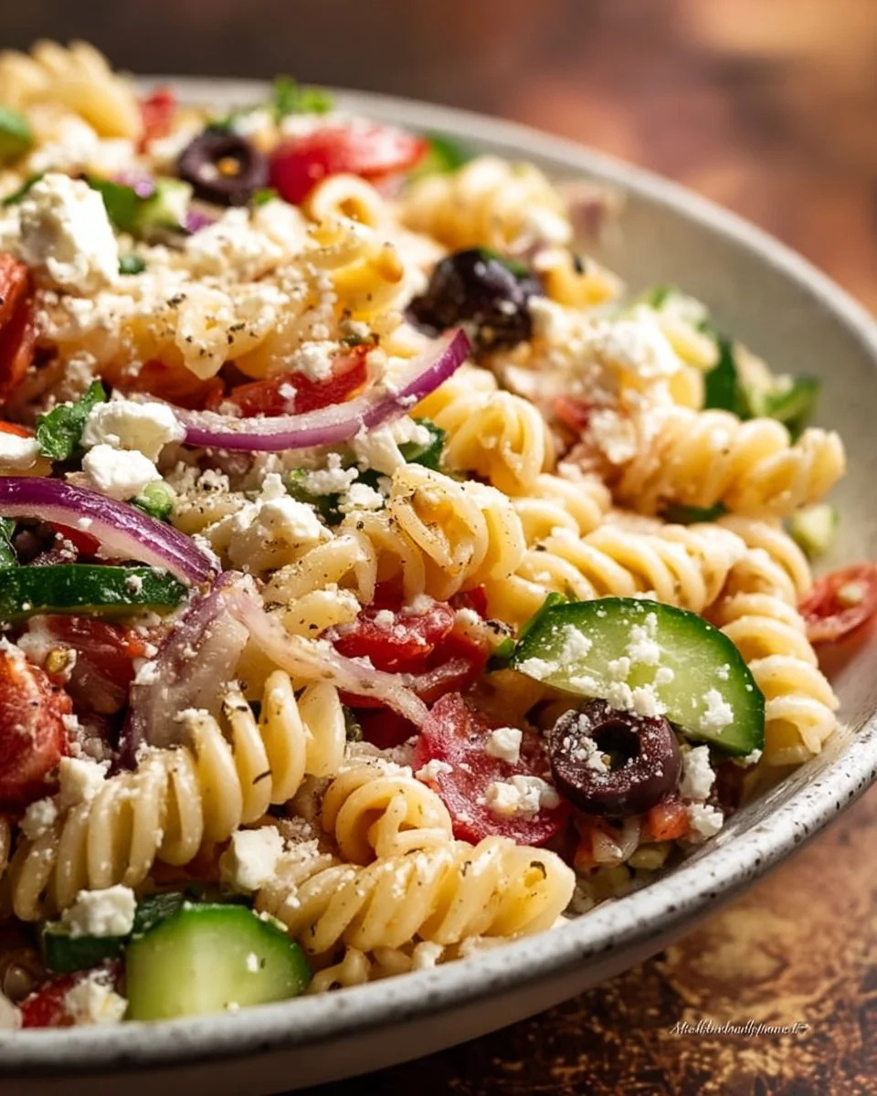 Salade de pâtes grecque