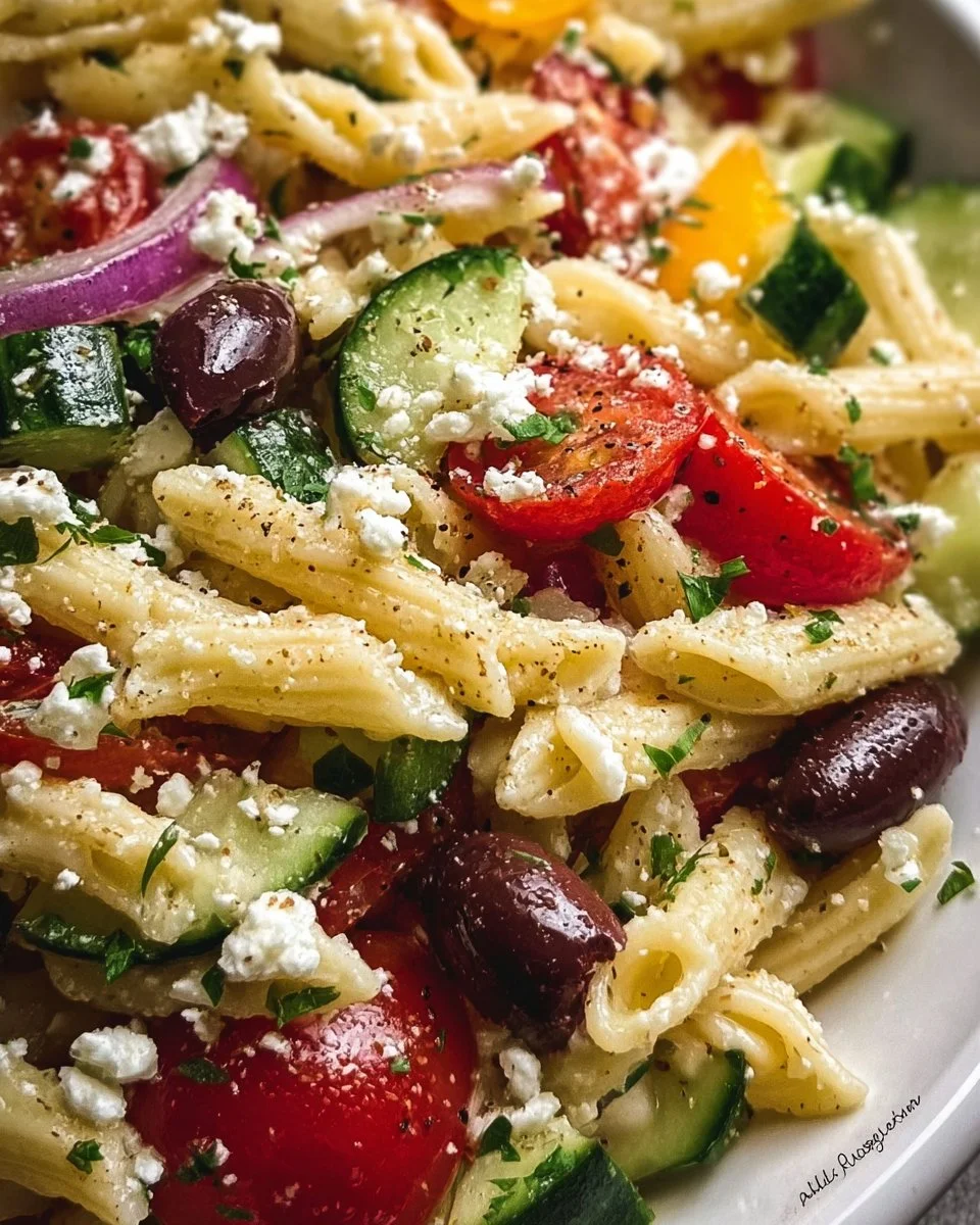 Salade de pâtes grecque