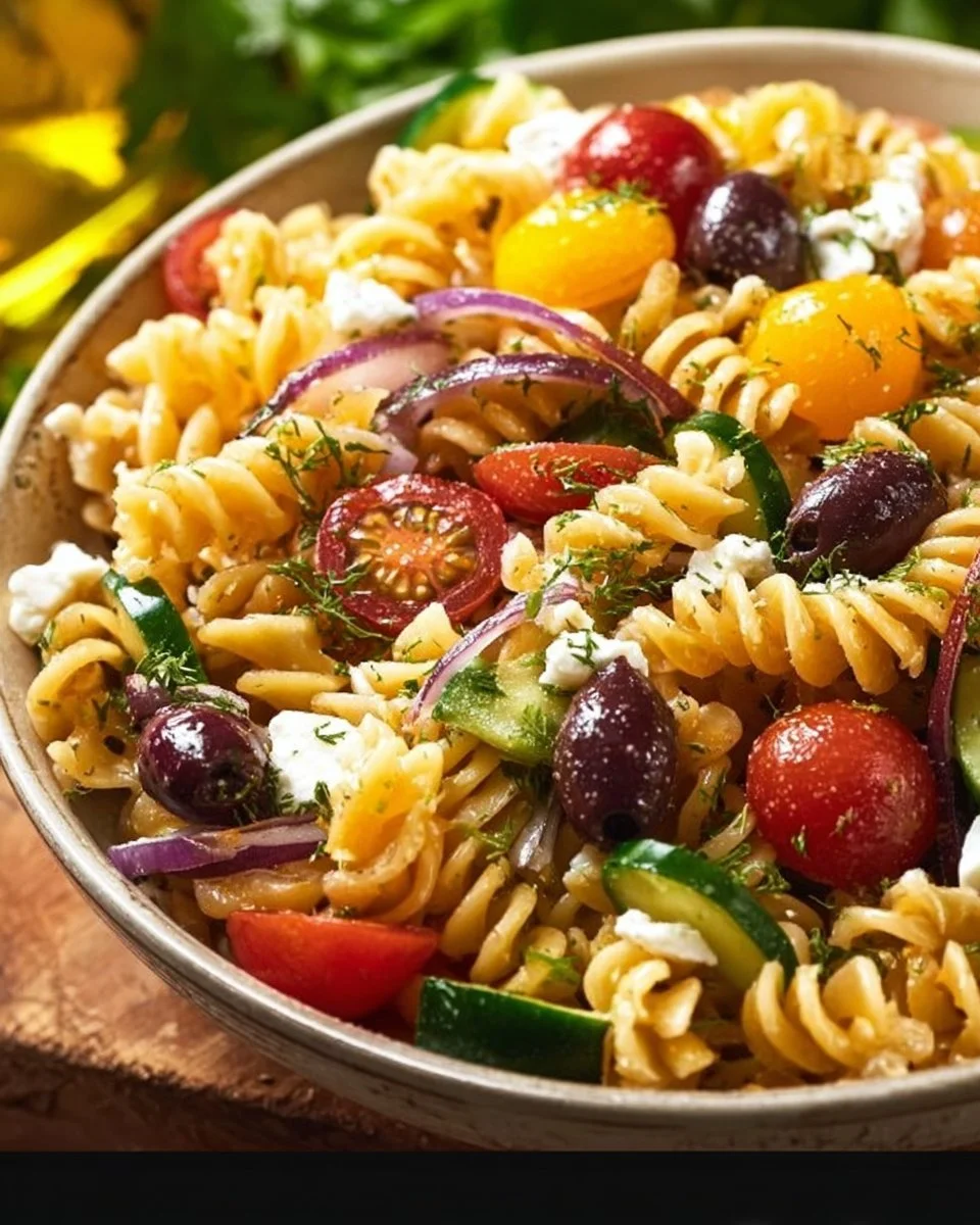 Salade de pâtes grecques