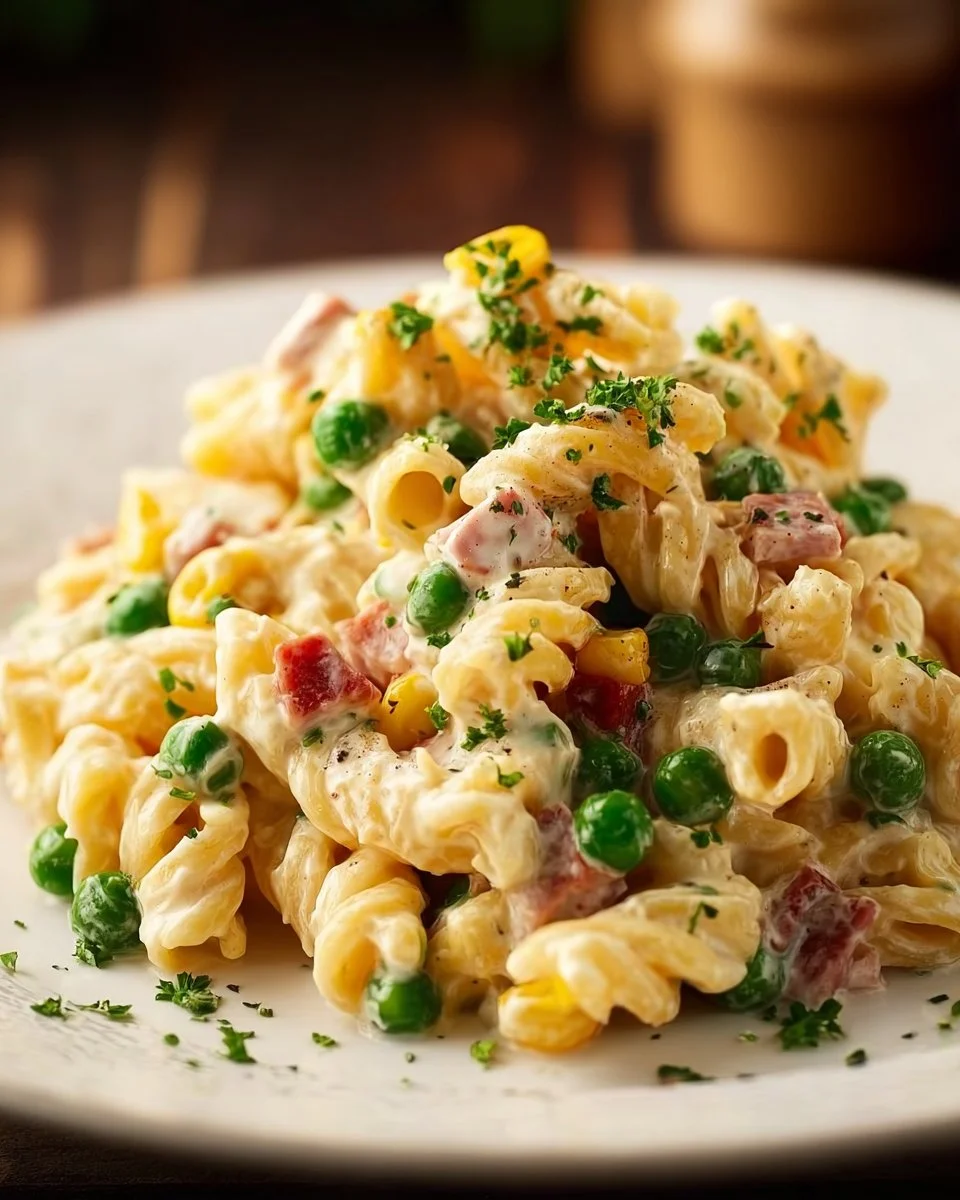 Salade de pâtes onctueuse et gourmande