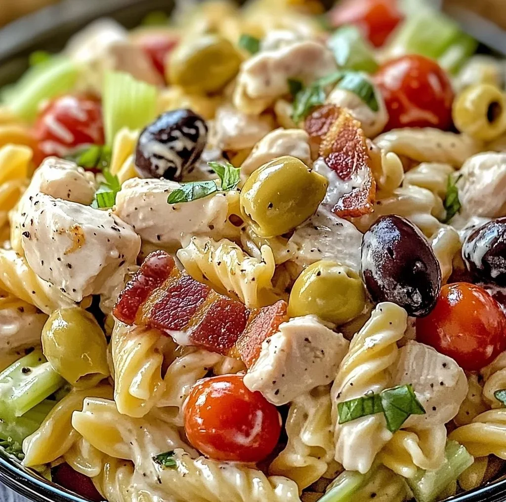 Salade de poulet et pâtes