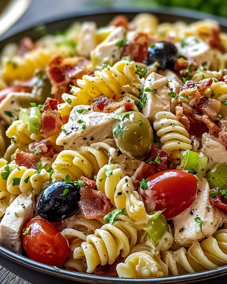 Salade de poulet et pâtes