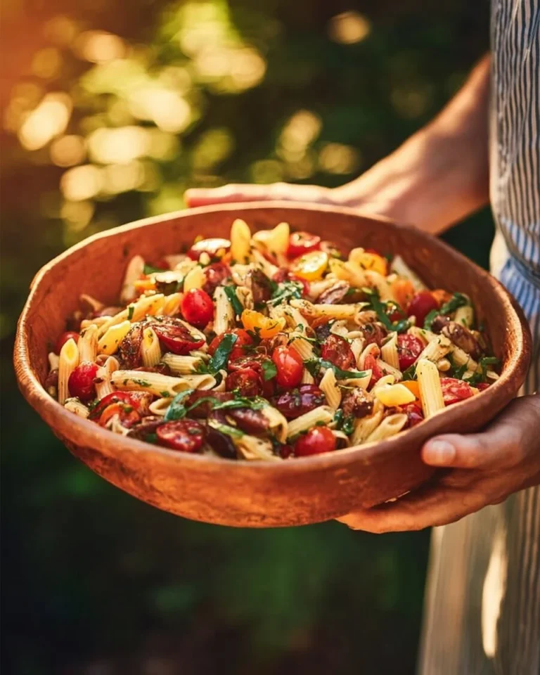 Assortiment de délicieuses salades de pâtes colorées et fraîches