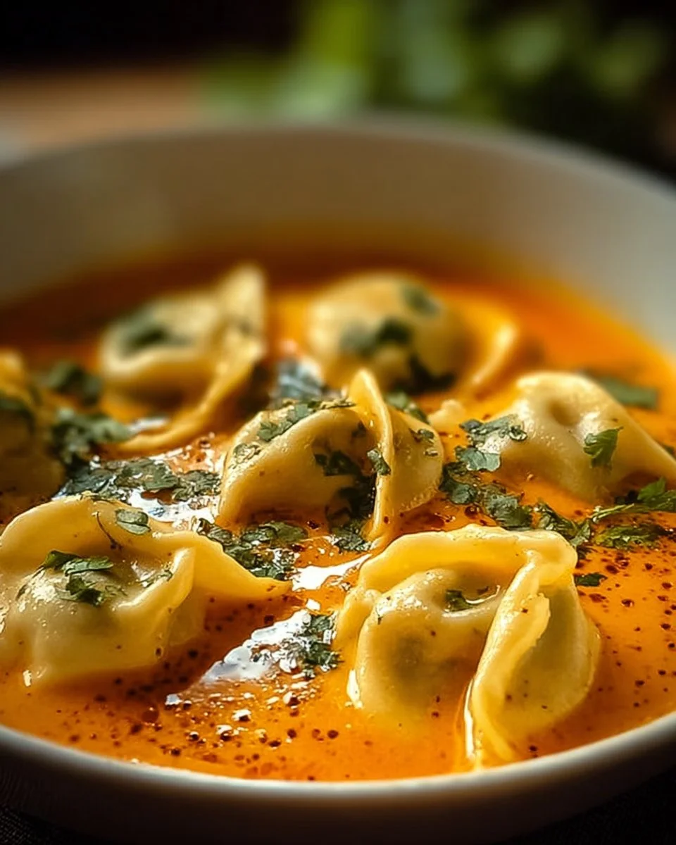 Soupe thaï réconfortante aux raviolis